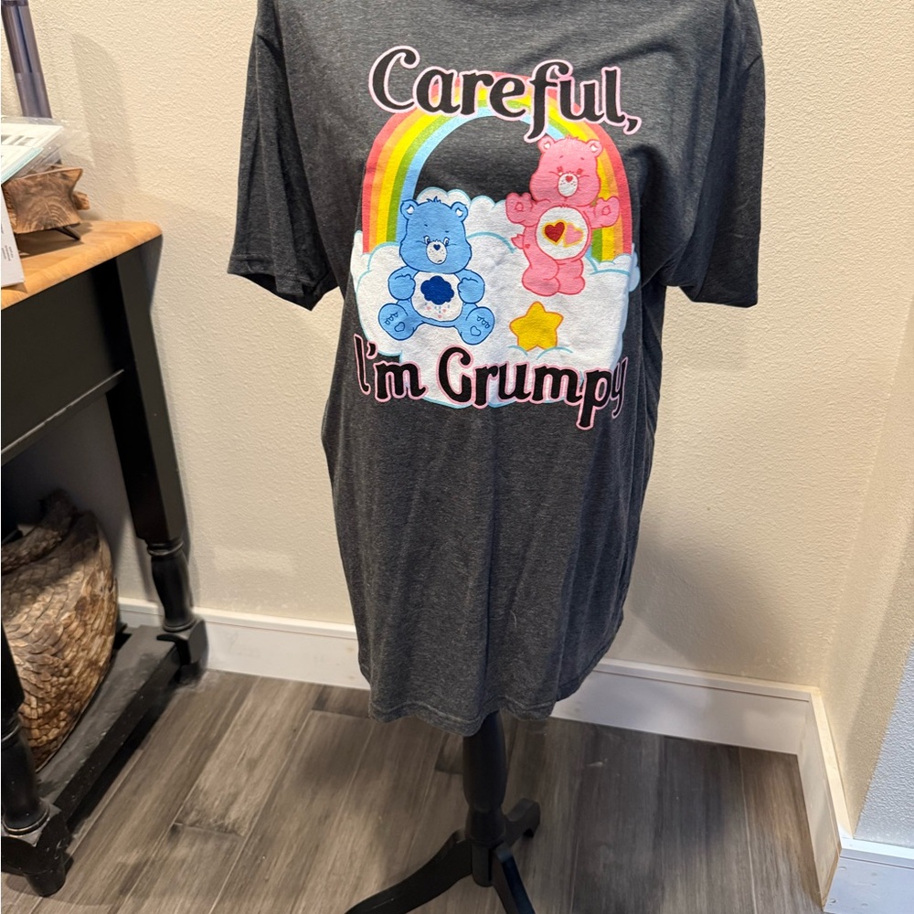 Gray T-Shirt with Care Bears Graphic